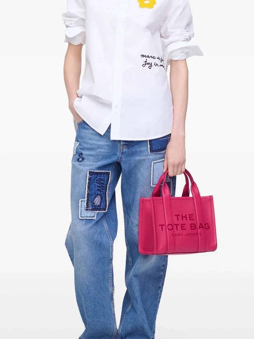 NWT Marc Jacobs The Leather Small Tote Bag - Raspberry Pink